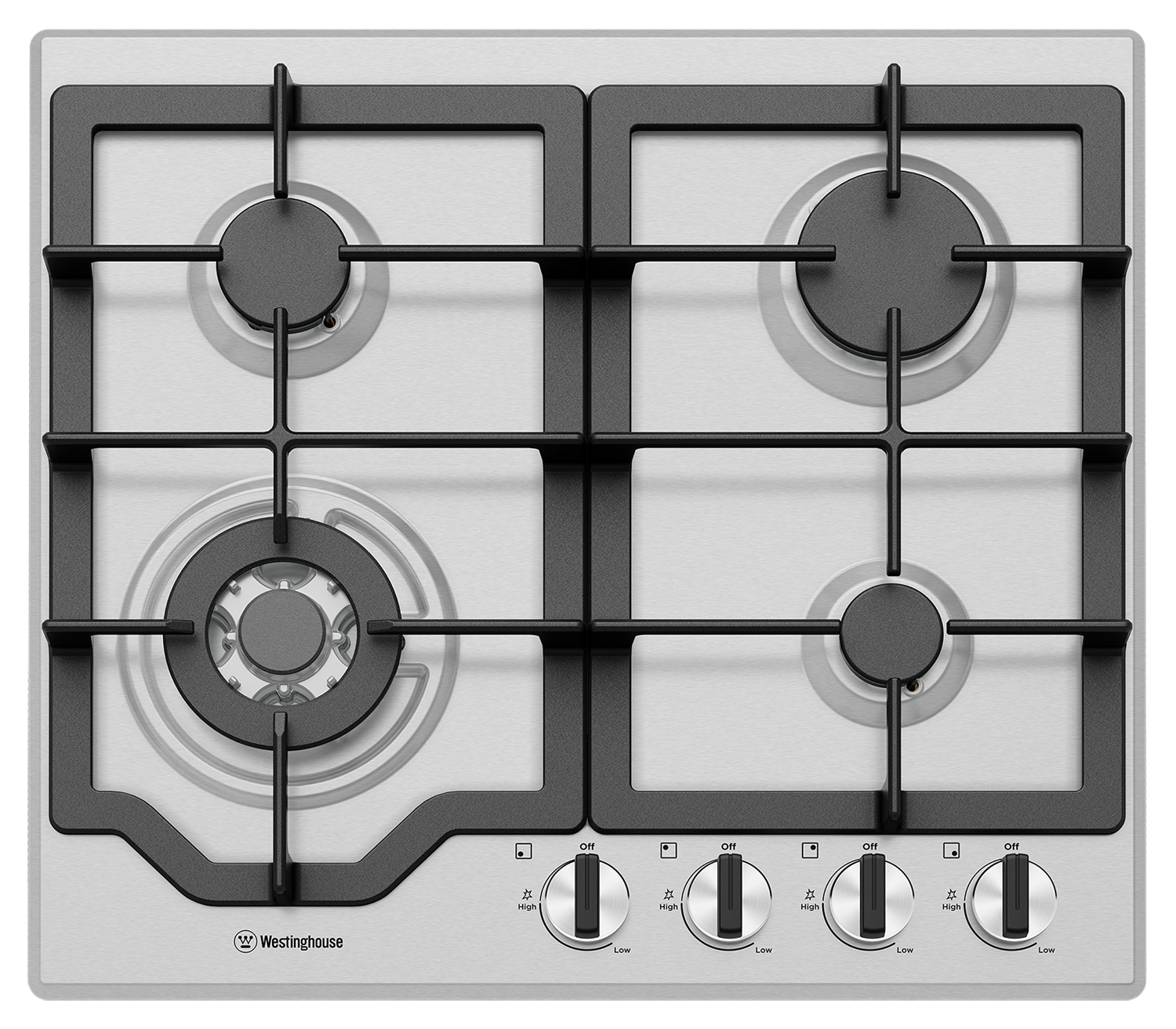 Westinghouse 60cm Stainless Steel Gas Cooktop WHG644SC