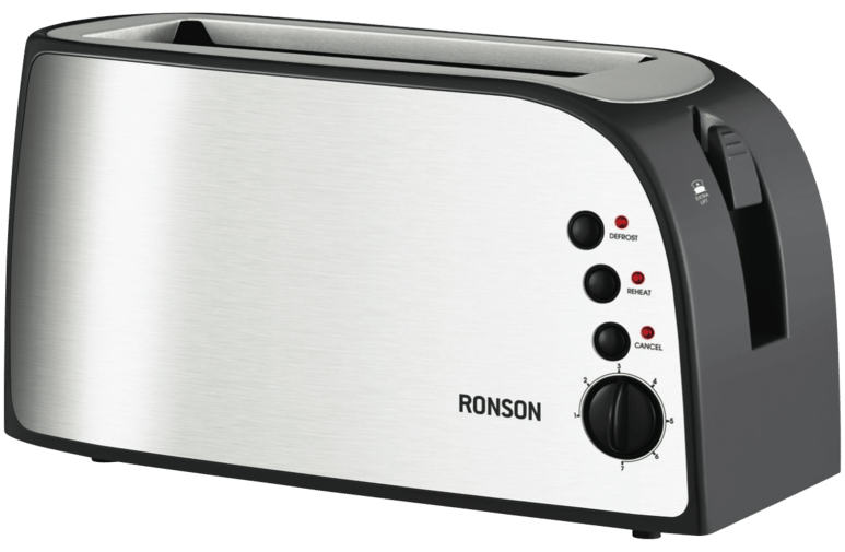 Kambrook Long Slot 4 Slice Toaster Stainless Steel RTA640BSS