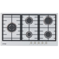 Omega OCG90FXB 90cm Gas Cooktop Stainless Steel