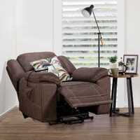 Oregon Lift & Recline Armchair Graphite Fabric Suede