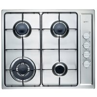 Emilia 60cm Stainless Steel Gas Cooktop with Wok Burner SEC64GWI