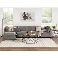 Venice 5 Piece Modular Fabric Lounge - Angus Slate