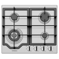 Westinghouse 60cm 4 Burner Stainless Steel Gas Cooktop WHG644SC